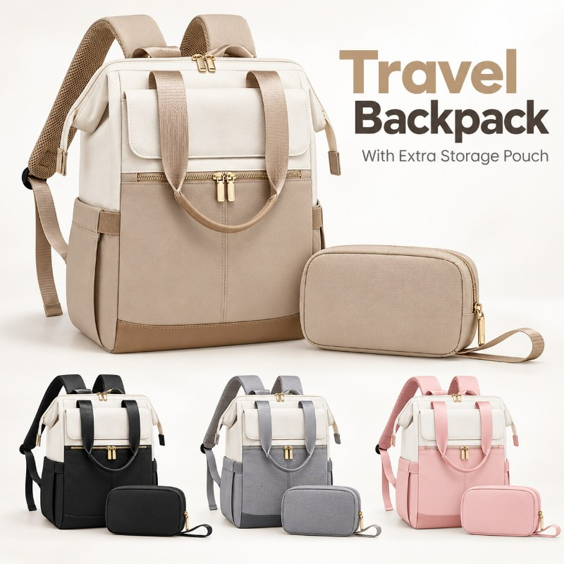 Fashion Backpack Women - Prosty damski plecak podróżny na laptopa,